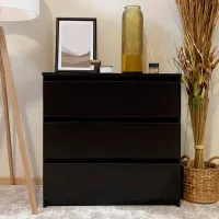 Комод Fabrik Home Havana 3 79 x 80 x 38.5см / ЛДСП / Чёрный ясень photo 4