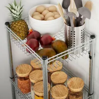 Etajeră Ikea Omar Oțel inoxidabil / Silver photo 2