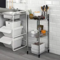 Etajeră Ikea Omar Oțel inoxidabil / Silver photo 4