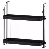 Стеллаж Ikea Apotekare Нержавеющая сталь / Черный