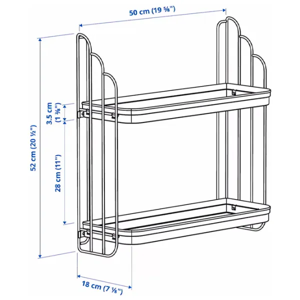 Стеллаж Ikea Apotekare Нержавеющая сталь / Черный photo 5