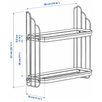 Стеллаж Ikea Apotekare Нержавеющая сталь / Черный photo 5