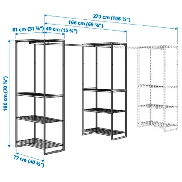 Etajeră Ikea Jostein White / Oțel photo 5 Etajeră Ikea Jostein White / Oțel photo 5