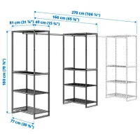 Etajeră Ikea Jostein White / Oțel photo 5