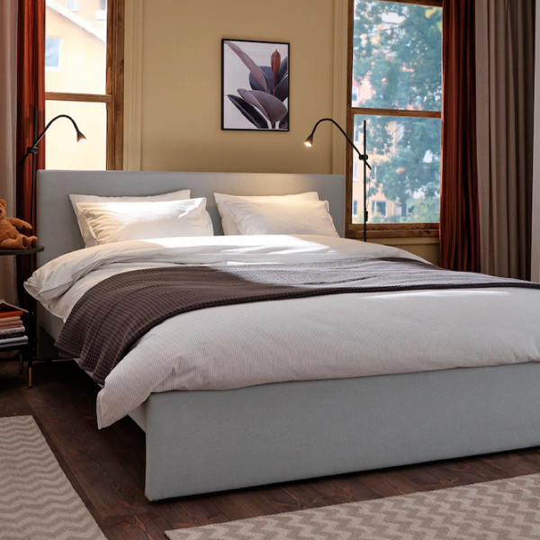 Кровать Ikea Gladstad 140 x 200 см / Шпон / Серый photo 2