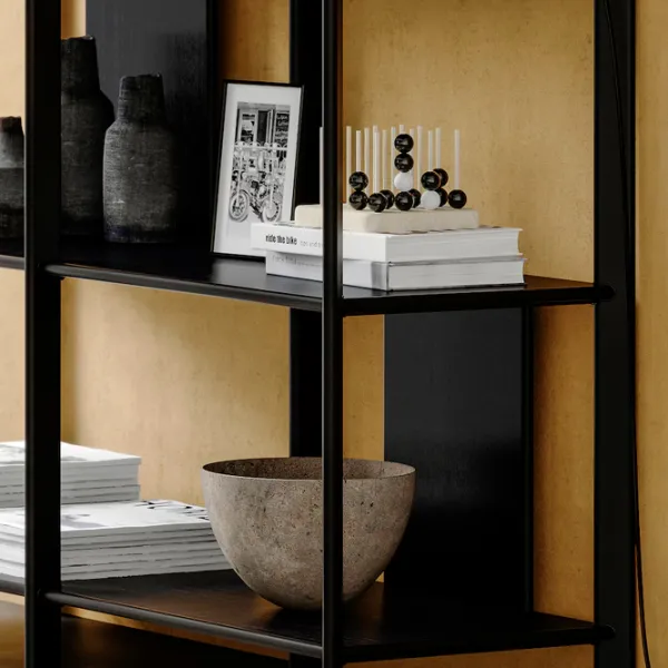 Стеллаж Ikea Jattesta 85 x 120 x 40см cm / Бамбук / Black photo 2