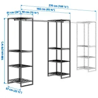 Etajeră Ikea Jostein White / Oțel photo 5