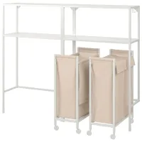 Стеллаж Ikea Enhet Нержавеющая сталь / Белый