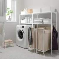 Etajeră Ikea Enhet Oțel inoxidabil / White photo 2