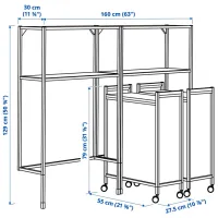 Стеллаж Ikea Enhet Нержавеющая сталь / Антрацит photo 4