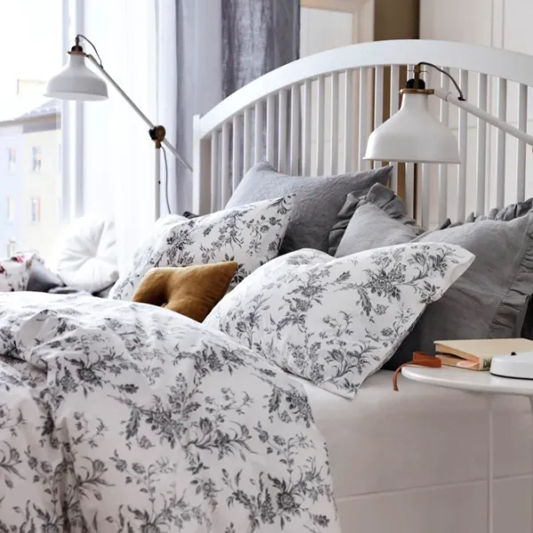 Кровать Ikea Tyssedal 140 x 200 см / Шпон / Белый photo 2