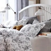 Кровать Ikea Tyssedal 140 x 200 см / Шпон / Белый photo 2