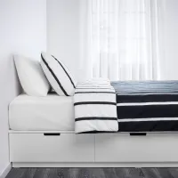 Кровать Ikea Nordli 160 x 200 см / Шпон / Белый photo 3