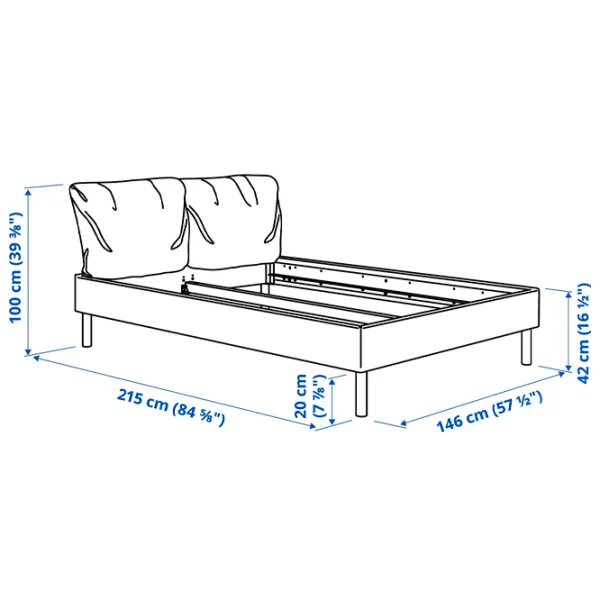 Pat Ikea Sagesund Lonset 140 x 200 cm / Furnir / Brown photo 7