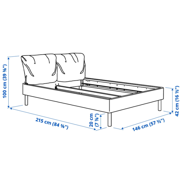Pat Ikea Sagesund Lonset 140 x 200 cm / Furnir / Brown photo 7