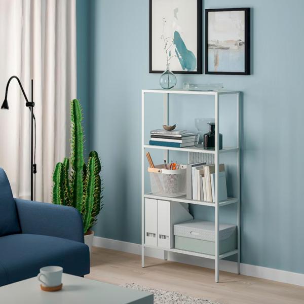 Etajeră Ikea Baggebo 116 x 60 x 25 cm / Metal / White photo 4