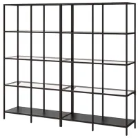 Стеллаж Ikea Vittsjo 175 x 200 x 36см cm / ЛДСП / Черный Коричневый