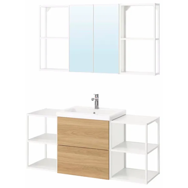 Seturi mobilă de baie Ikea Enhet/Tvallen/Brogrund PAL / White photo 1
