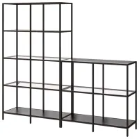 Стеллаж Ikea Vittsjo 175 x 200 x 36см cm / ЛДСП / Черный Коричневый