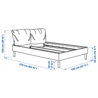 Кровать Ikea Sagesund 140 x 200 см / Шпон / Коричневый photo 7