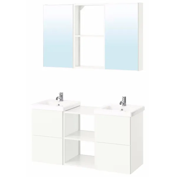 Seturi mobilă de baie Ikea Enhet/Tvallen/Pilkan Oțel / White photo 1 Seturi mobilă de baie Ikea Enhet/Tvallen/Pilkan Oțel / White photo 1