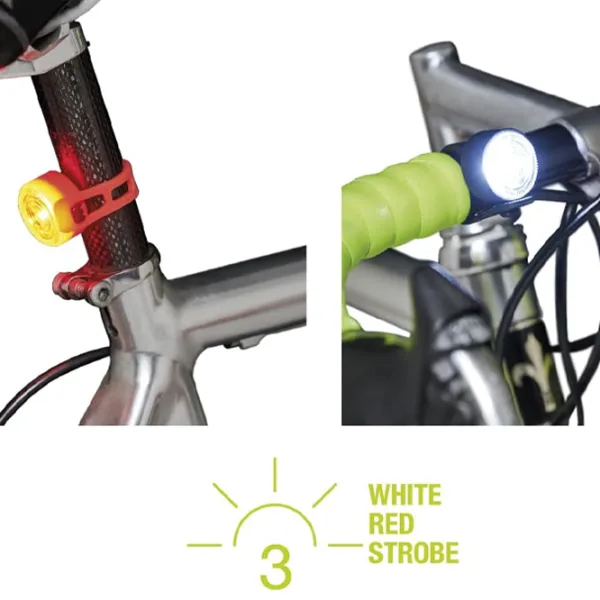 Set lumina pentru bicicletă Newbran 209870 Black Gray photo 3