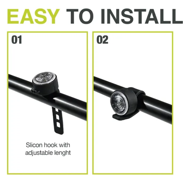 Set lumina pentru bicicletă Newbran 209870 Black Gray photo 5