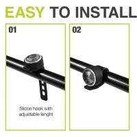 Set lumina pentru bicicletă Newbran 209870 Black Gray photo 5