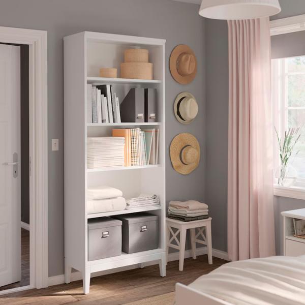 Стеллаж Ikea Hemnes 211 x 81 x 39см cm / Массив / White photo 2