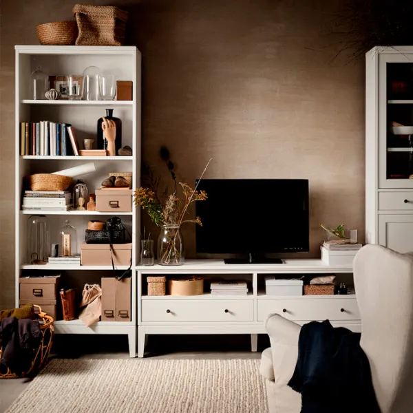 Стеллаж Ikea Hemnes 211 x 81 x 39см cm / Массив / White photo 3