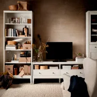 Стеллаж Ikea Hemnes 211 x 81 x 39см cm / Массив / White photo 3