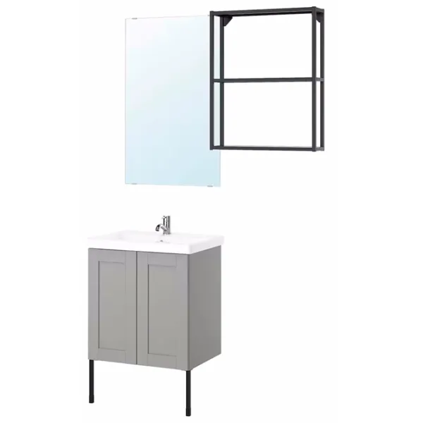 Seturi mobilă de baie Ikea Enhet/Tvallen/Pilkan Oțel / Antracit photo 1 Seturi mobilă de baie Ikea Enhet/Tvallen/Pilkan Oțel / Antracit photo 1