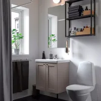 Seturi mobilă de baie Ikea Enhet/Tvallen/Pilkan Oțel / Antracit photo 5