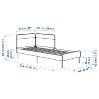Pat Ikea Blakullen 90 x 200 cm / Furnir / Blue photo 6