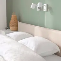 Кровать Ikea Kleppstad 160 x 200 см / Шпон / Белый photo 3