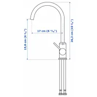 Наборы мебели для ванной комнаты Ikea Enhet/Tvallen/Glypen Сталь / White photo 9