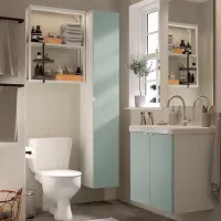 Seturi mobilă de baie Ikea Enhet/Tvallen/Glypen Oțel / White photo 3