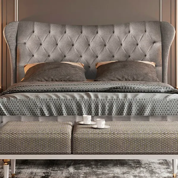 Кровать Dogtas Lorenta 160 x 200 см / Массив / Светло-серый photo 3