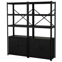 Etajeră Ikea Bror  190 x 170 x 40 cm / Oțel / Black