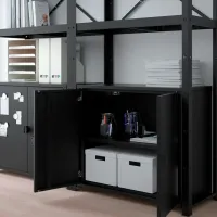 Etajeră Ikea Bror 190 x 170 x 40 cm / Oțel / Black photo 2