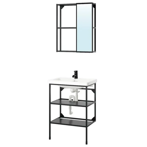 Наборы мебели для ванной комнаты Ikea Enhet/Tvallen/Saljen Сталь / Antracit photo 1