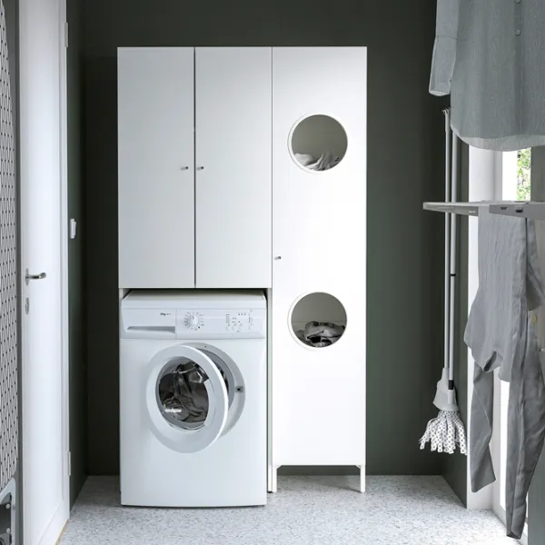 Seturi mobilă de baie Ikea Nysjon  Oțel / White photo 3