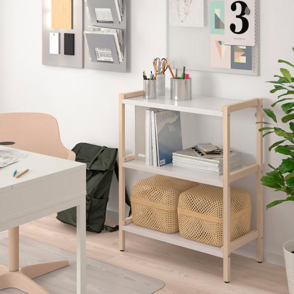 Стеллаж Ikea Ekenbben 86 x 70 x 34см cm / Массив / Бежевый photo 2