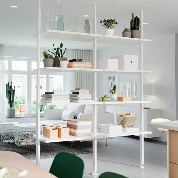 Стеллаж Ikea Elvarli 222 x 175 x 51см cm / ЛДСП / White photo 3