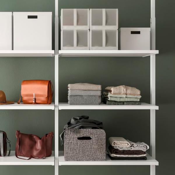 Стеллаж Ikea Elvarli 222 x 175 x 51см cm / ЛДСП / White photo 5