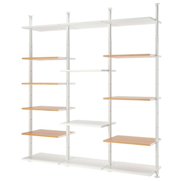 Стеллаж Ikea Elvarli 222 x 258 x 51см cm / Бамбук / White photo 1