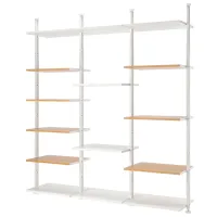 Etajeră Ikea Elvarli 222 x 258 x 51 cm / Bambus / White