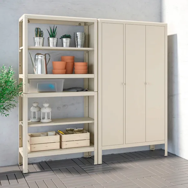 Etajeră Ikea Kolbjorn 161 x 251 x 37 cm / Oțel / Beige photo 5