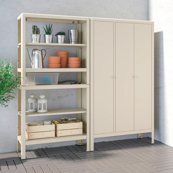 Etajeră Ikea Kolbjorn 161 x 251 x 37 cm / Oțel / Beige photo 5