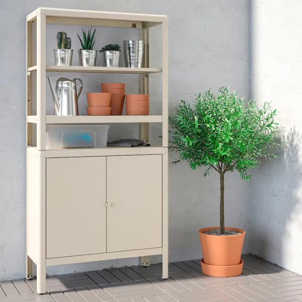 Стеллаж Ikea Kolbjorn 161 x 80 x 37см cm / Сталь / Бежевый photo 4